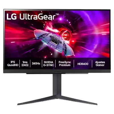 Monitor LG UltraGear 27GR83Q — painel IPS QHD 27 polegadas 240Hz para home office e design