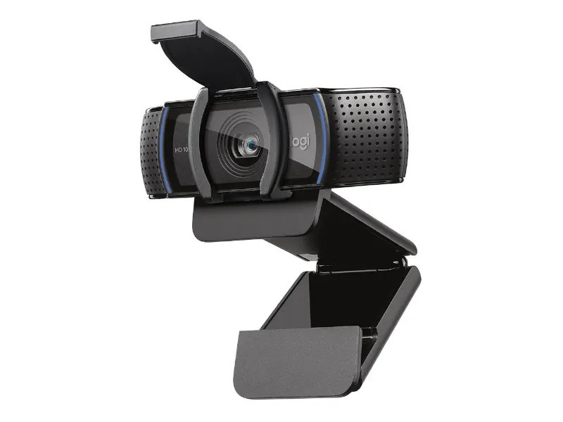 Webcam Logitech C920S Full HD 1080p com cortina de privacidade para home office
