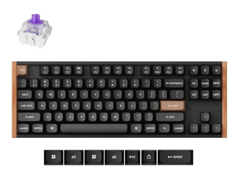 Teclado Keychron K8 HE 80% com switches magnéticos Hall Effect e conectividade sem fio